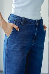 Calça Wide Leg Jeans Media Thay