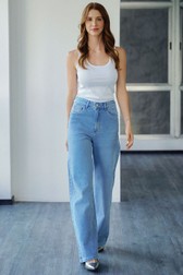 Calça Jeans Super Wide Media Thamy