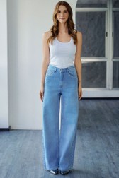 Calça Jeans Super Wide Media Thamy