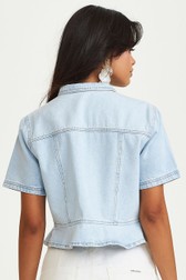 Camisa Jeans Cropped Hannah Lee