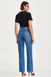 Calça Wide Leg Jeans Alta Thassia Manfrin