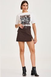 Short Saia Teresa Marrom Dark