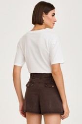 Short Saia Teresa Marrom Dark