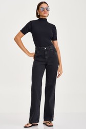 Calça Wide Leg Media Tuane Black