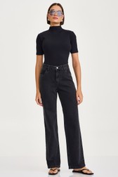 Calça Wide Leg Media Tuane Black