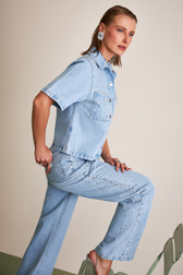Calça Jeans Reta Jade Shine