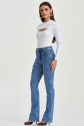 Calça Jeans Boot Cut Manu Zanon 