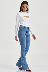 Calça Jeans Boot Cut Manu Zanon 