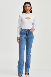 Calça Jeans Boot Cut Manu Zanon 