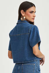 Camisa Jeans Cropped Loren