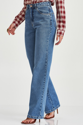 Calça Wide Leg Jeans Thassia Scarpelli 