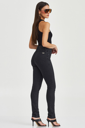 Calça Skinny Media Laura Black