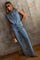 Calça Jeans Wide Leg Thassia Veiga