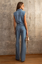 Calça Jeans Wide Leg Thassia Veiga