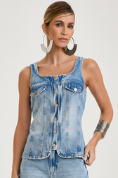 Blusa Jeans Graziela