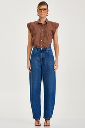 Calça Jeans Barrel Lia