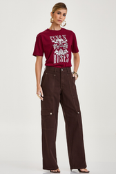 Calça Reta Cargo Isadora Café