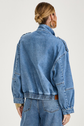Jaqueta Jeans Bomber Adley