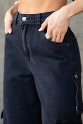  Calça Super Wide Cargo Mia Black