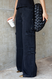  Calça Super Wide Cargo Mia Black