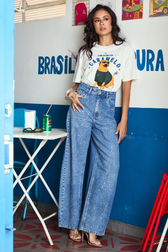 Calça Jeans Balloon Wide Joane Hexa