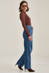 Calça Wide Leg Jeans Thassia Vaz
