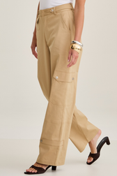 Calça Reta Cargo Noreen Caramel