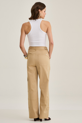 Calça Reta Cargo Noreen Caramel