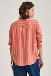 Camisa Nilda Listras Coral