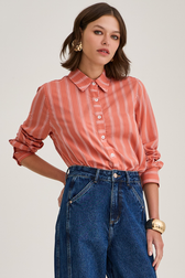 Camisa Nilda Listras Coral