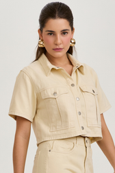 Camisa Cropped Loren Vanilla