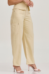 Calça Barrel Cargo Lina Vanilla