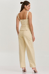 Calça Barrel Cargo Lina Vanilla
