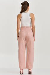 Calça Barrel Cargo Lina Blush