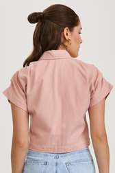Camisa Cropped Eliza Blush