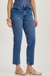 Calça Jeans Reta Silvia Hadid