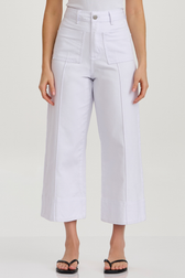 Calça Cropped Wide Isla White