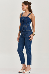 Calça Jeans Mom Flora Brunet