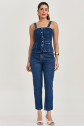 Calça Jeans Mom Flora Brunet