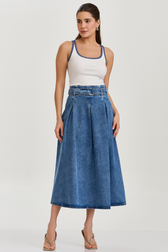 Saia Jeans Midi Sylvie