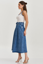 Saia Jeans Midi Sylvie