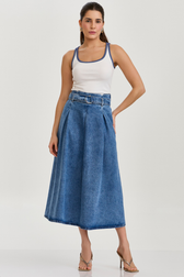 Saia Jeans Midi Sylvie