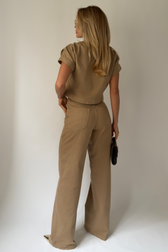 Calça Reta Jade Toffee