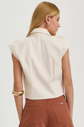 Camisa Cropped Allana Natural