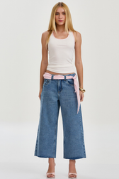 Calça Jeans Reta Cropped Samira