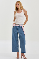 Calça Jeans Reta Cropped Samira