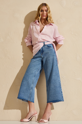 Calça Jeans Reta Cropped Samira
