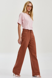 Calça Reta Jade Canela