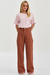 Calça Reta Jade Canela