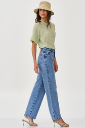 Calça Jeans Wide Leg Thassia Herrera